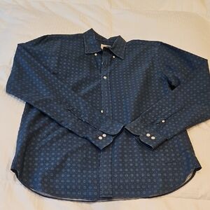 Brooks Brothers Navy Patterned Casual Shirt